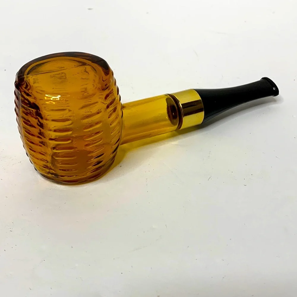 Avon | Amber Glass Ornate Piece Vintage Corncob Pip* | Wild Country Aftershave